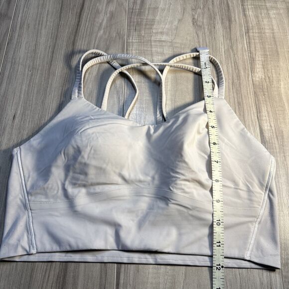 lululemon Energy Longline Bra Ivory Off White Size 10 - Picture 6 of 8